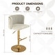 preview thumbnail 4 of 46, Swivel Bar Stools Set of 2, Modern PU Bar Stools with Backs - Counter Height