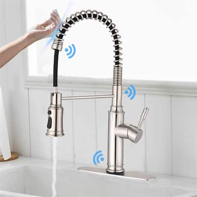 Touch Kitchen Faucet with Pull Down Sprayer Single Level Handle One Hole 360 Degree Swivel Sink Faucet