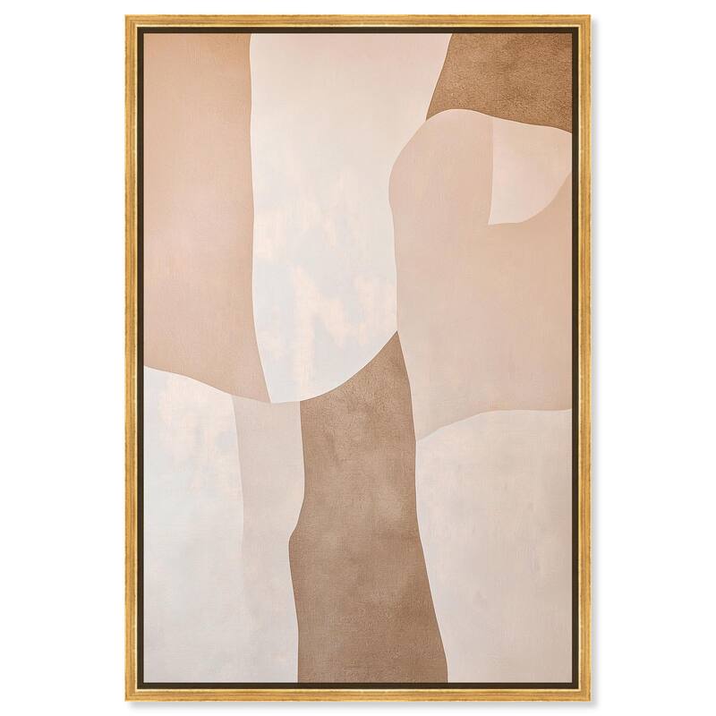 Forms in Beige I Canvas by Art Remedy - 36" x 54" - Gold