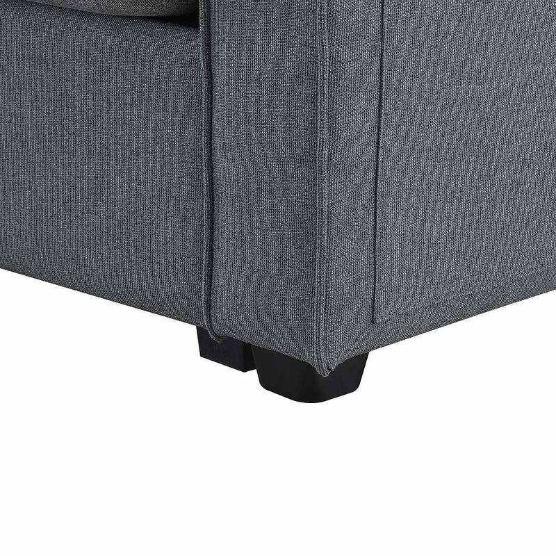 104" Linen Fabric Sectional Sofa Minimalist Style Couch for Living Room