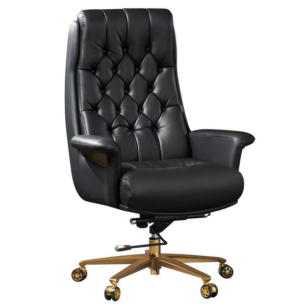 Kinnls Cellier Massage Office Chair Genuine Leather Executive Chairs On Sale Bed Bath Beyond 39530054