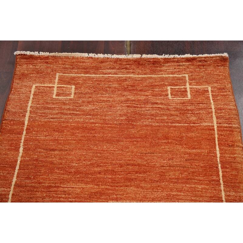 Gabbeh Kashkoli Oriental Runner Rug Wool Hand-knotted Staircase Carpet - 2'8" x 9'0"