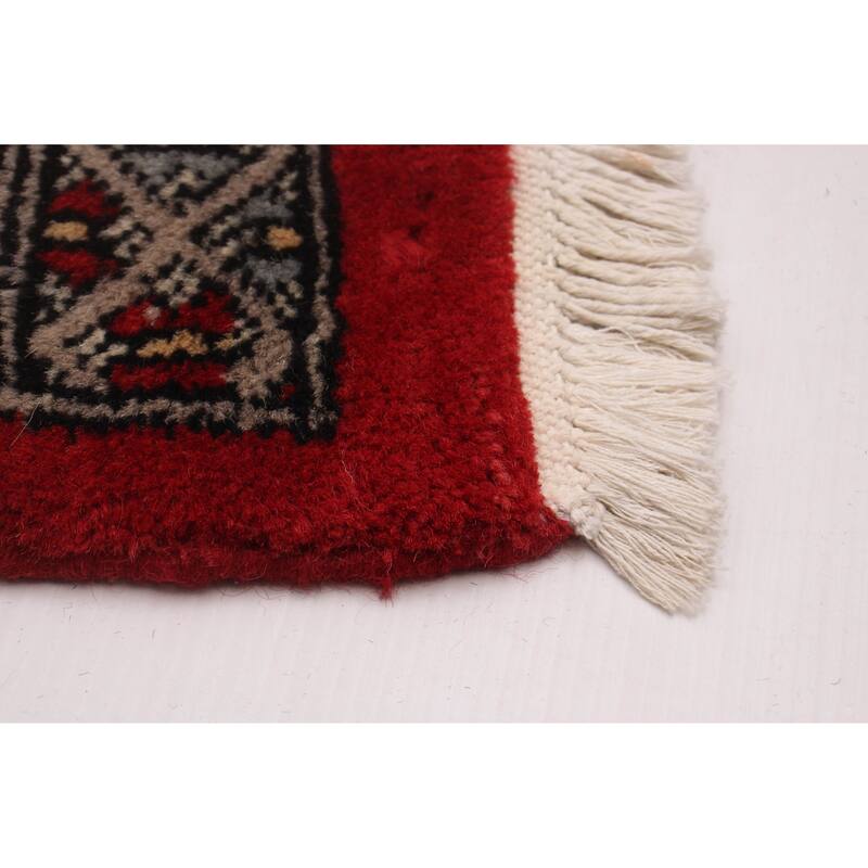 ECARPETGALLERY Hand-knotted Finest Peshawar Bokhara Red Wool Rug - 5'2 x 8'4