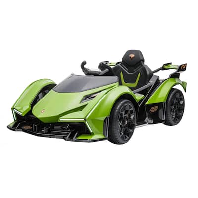 Dakott Lamborghini Gran Turismo V12 Vision Battery Power Ride On Car Toy, Green - 50