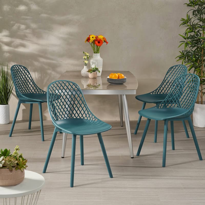 Lily Modern Outdoor Dining Chair (Set of 4) by Christopher Knight Home - 18.00" W x 21.50" L x 33.20" H