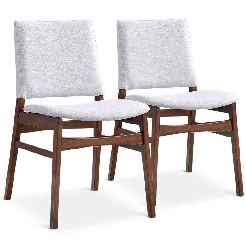 GDFStudio - Gusto Modern Fabric Dining Chair with Solid Wood Frame & Mid-Century Silhouette, Set of 2 - 31"