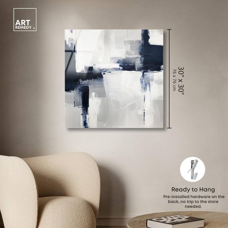 Porcelain Blue on White II Acrylic by Art Remedy, Ready to Hang