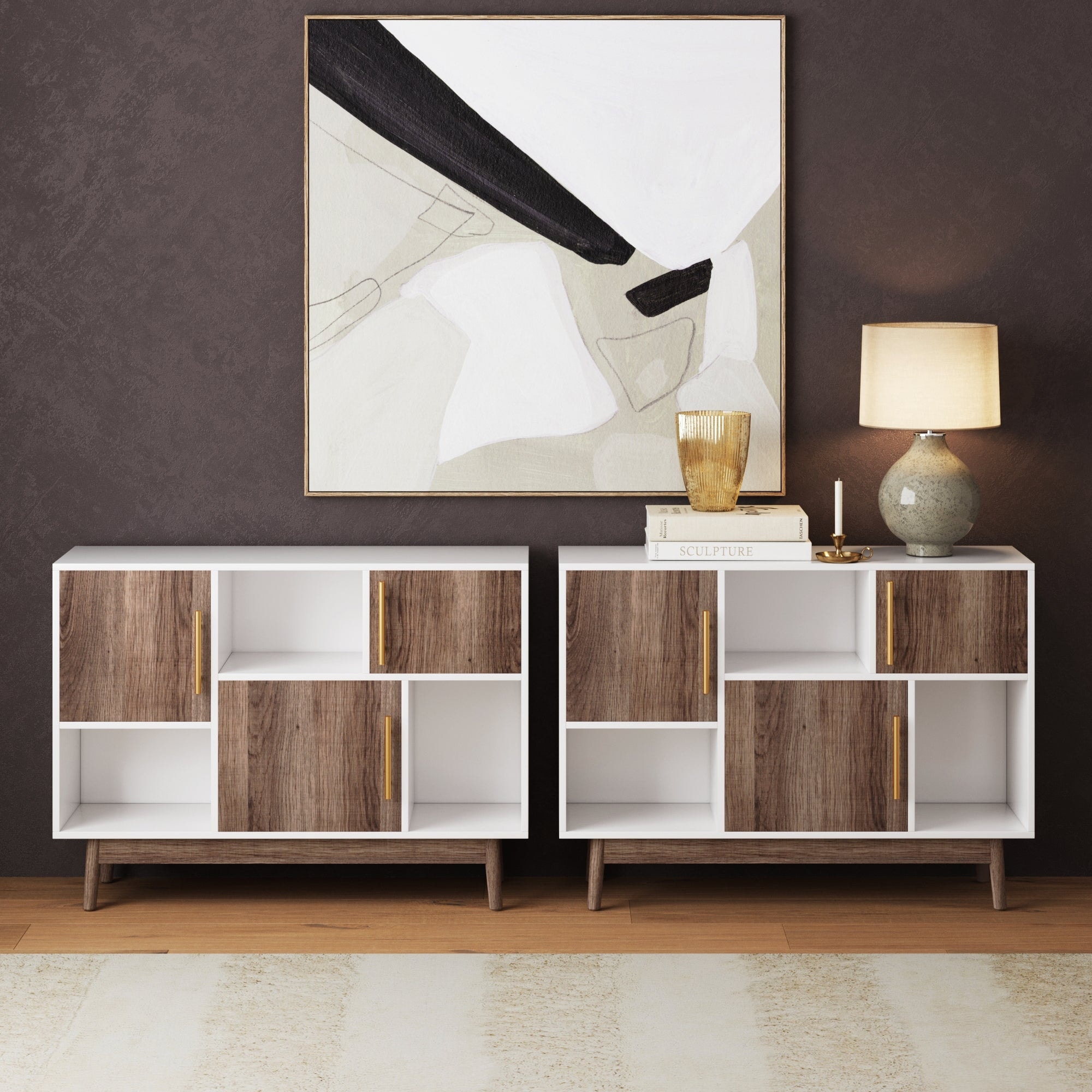 Nathan James Ellipse White Cube Storage with Display Shelves and Cabinet  Doors On Sale Bed Bath  Beyond 35458426