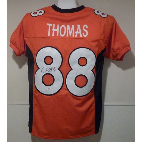 Demaryius Thomas Autographed Denver Broncos size XL orange jersey PSADNA