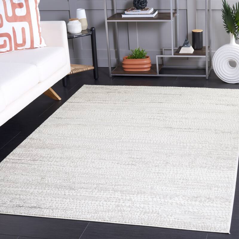 SAFAVIEH Hanna Honor Contemporary Rug. - 4' x 6' - Grey Ivory/Dark Grey