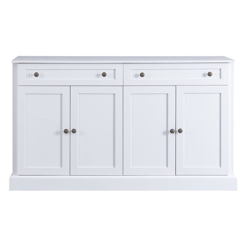 Spacious Buffet Cabinet with 2 Drawers and 4 Doors for Organized Storage