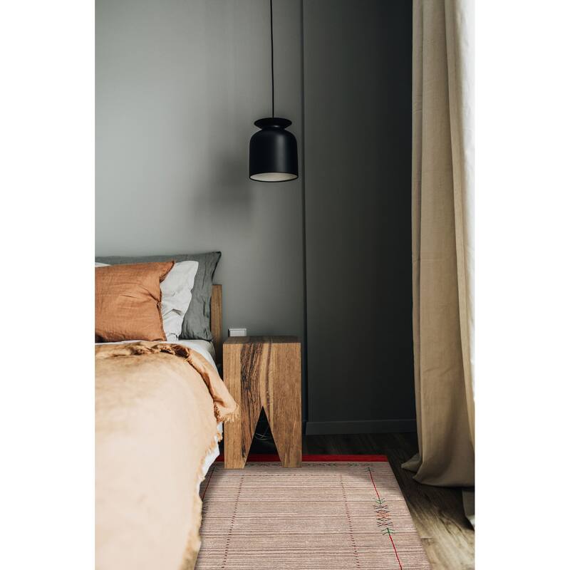 ECARPETGALLERY Hand Loomed Kashkuli Gabbeh Tan Wool Rug - 3'0 x 4'9