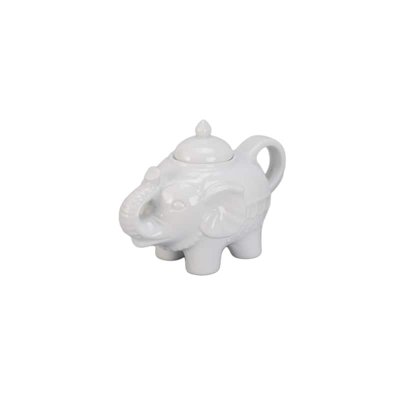 BIA Cordon Bleu Elephant Teapot Sugar Bowl Creamer - 28oz Teapot, 10oz Sugar Bowl, 11oz Creamer -  28oz Teapot, 10oz Sugar Bowl, 11oz Creamer - 3 Piece - White