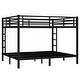 preview thumbnail 7 of 7, Metal California King over California King Bunk Bed for Teens and Adults for Bedroom