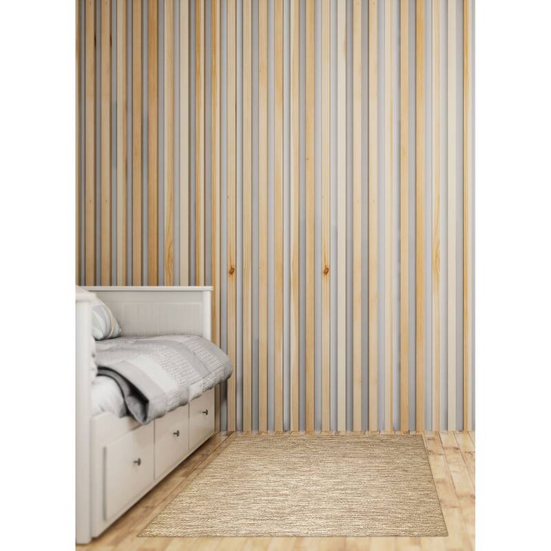 ECARPETGALLERY Braid weave Sienna Tan Wool Rug - 5'1 x 7'5