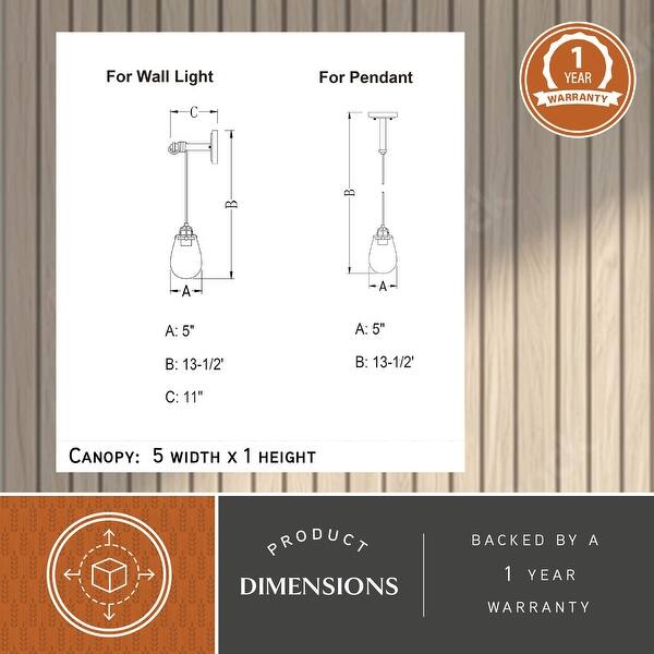 Kassidy Black and Brass Industrial Teardrop Mini Pendant Ceiling Light Clear Glass - 5-in W x 16-in H x 5-in D