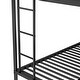 preview thumbnail 16 of 31, Distinctive Twin over Full Bunk Kids Bed with Twin Size Trundle,Two-Side Ladders,Sturdy Steel Frame