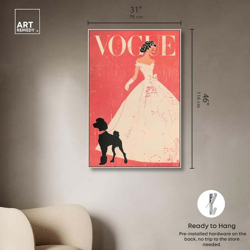 Red and Ivory Cover Canvas by Art Remedy