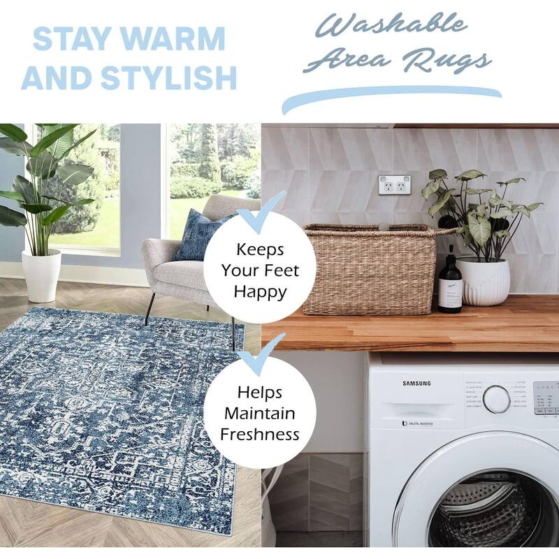 Microdry Washable Area Rug - Inez