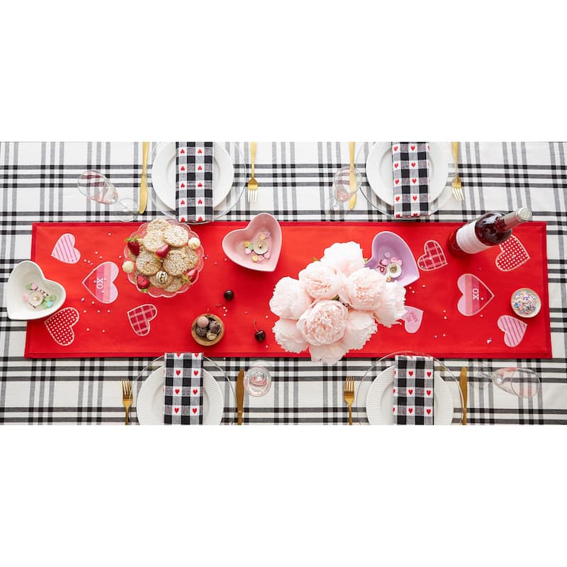 Hearts Embellished Table Runner 14x54 - Table Runner, 14x54"