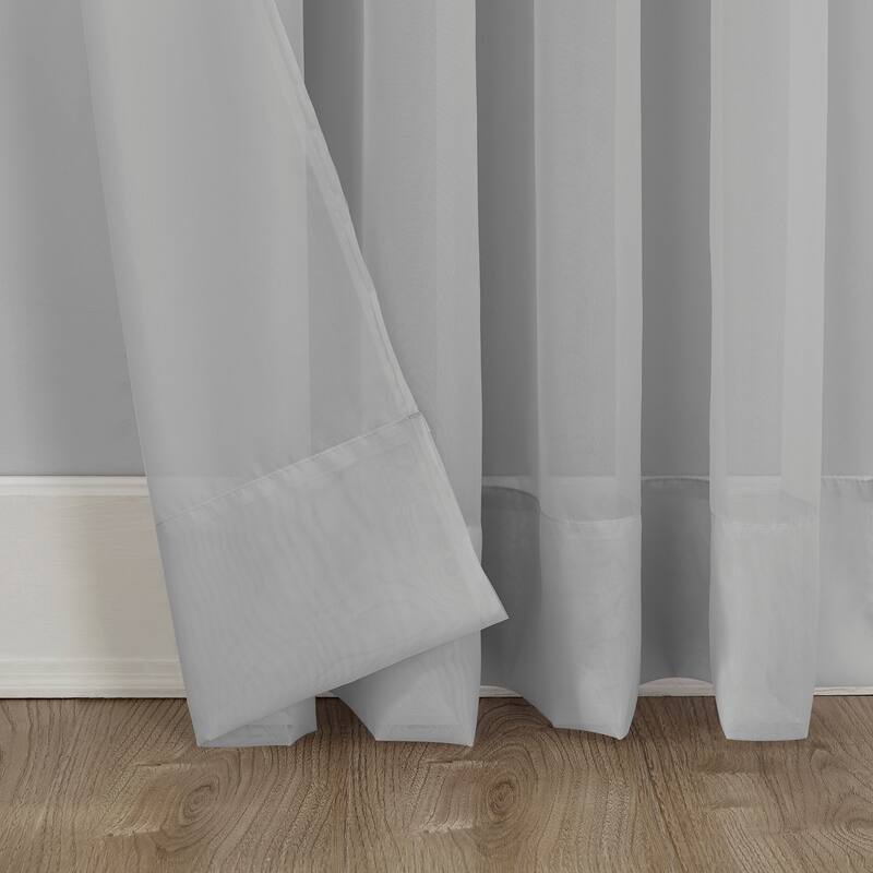 No. 918 Emily Voile Sheer Tab Top Curtain Panel, Single Panel