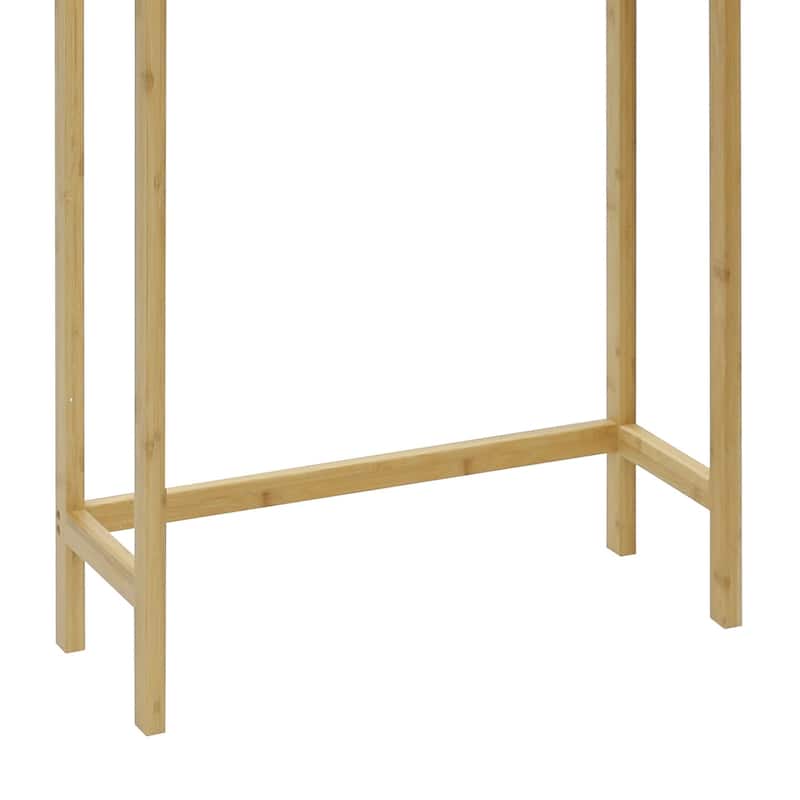 VEIKOUS Bamboo Over The Toilet Storage Cabinet Cupboard Bathroom Organizer with Adjustable Shelf and Double Doors