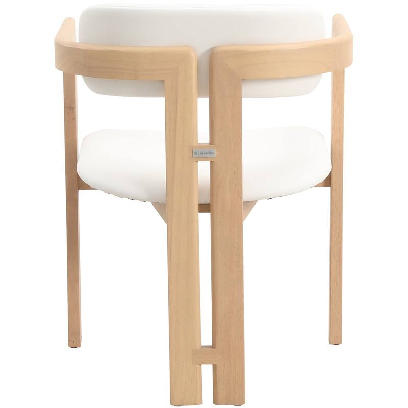 Velo Solid Wood Dining Chair Open Back Modern Accent Side Armchair