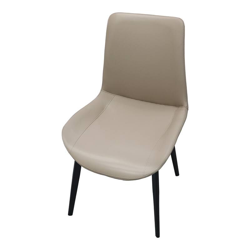 PU Leather Dining Chair with Metal Legs, Modern Upholstered Chair Set of 4 for Kitchen, Restaurant, Living, Meeting Room