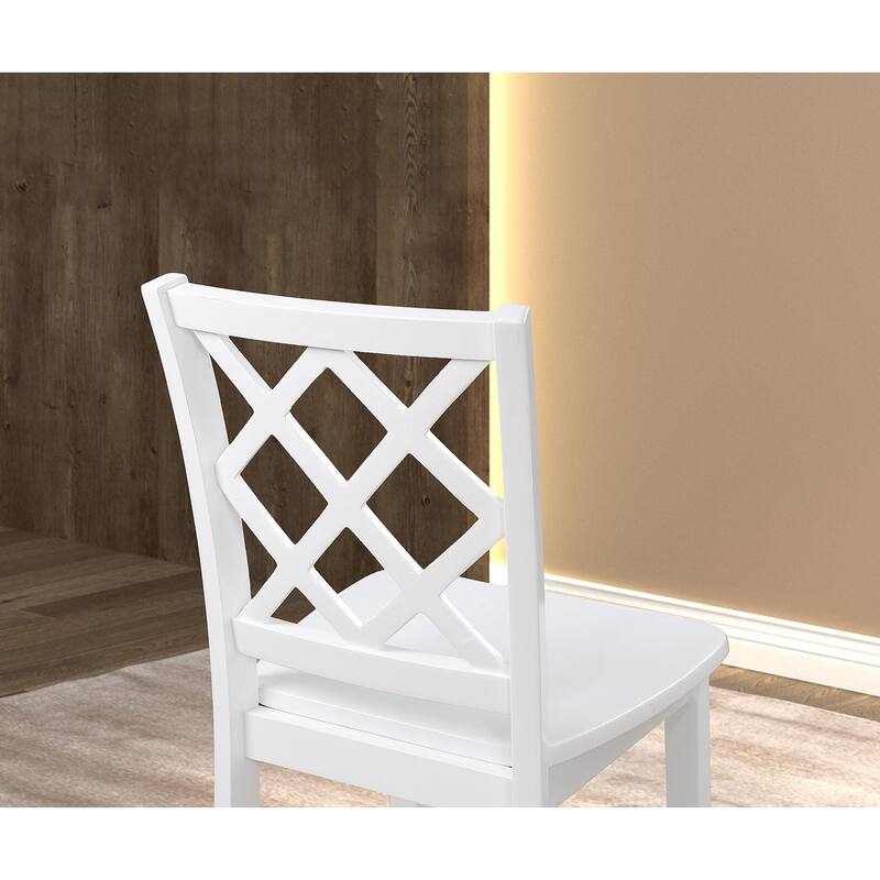 Transitional 5pc Dining Set Table and Side Chairs