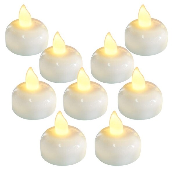 Waterproof Flameless Floating Tealights Warm White Bed Bath