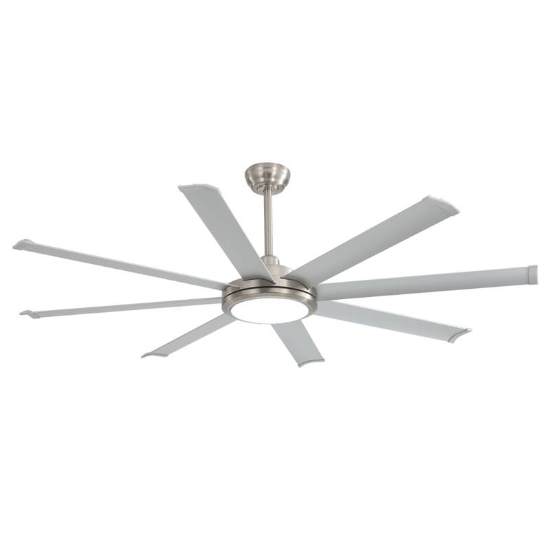 WINGBO 64" and 72" and 80" and 96" Indoor Ceiling Fan with LED Light and Remote
