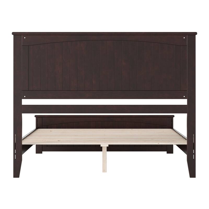 Naples Solid Wood Low Profile Platform Bed with Matching Footboard
