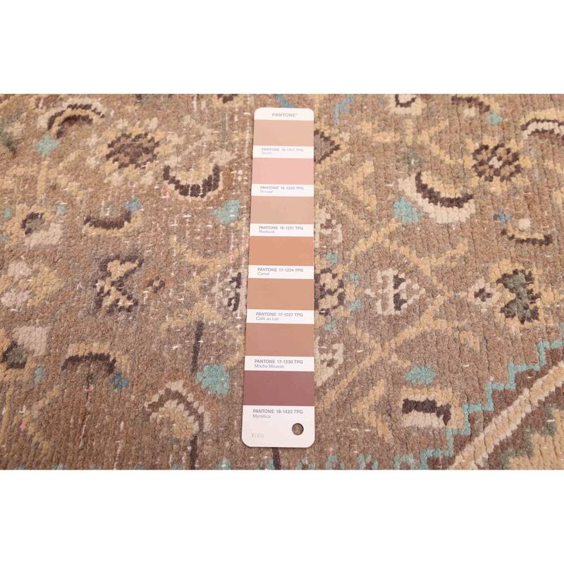 ECARPETGALLERY Hand-knotted Antalya Vintage Brown Wool Rug - 3'9 x 12'3