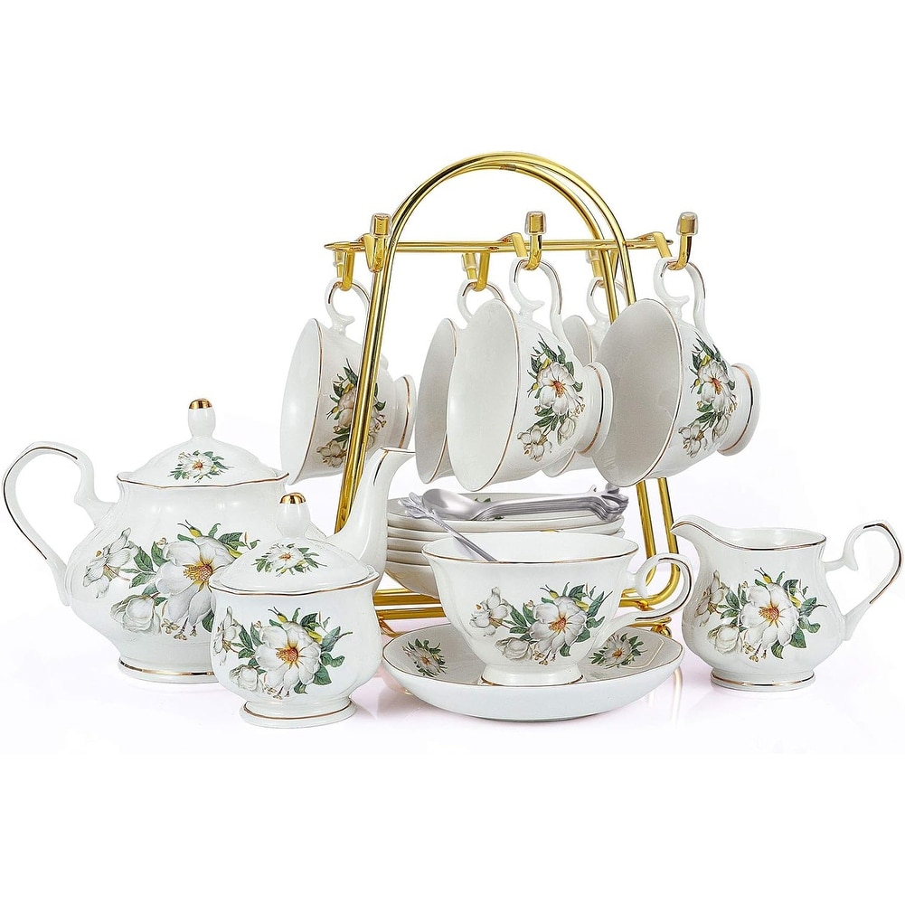 Porcelain Tea Set Tea Cup Set 22-Piece