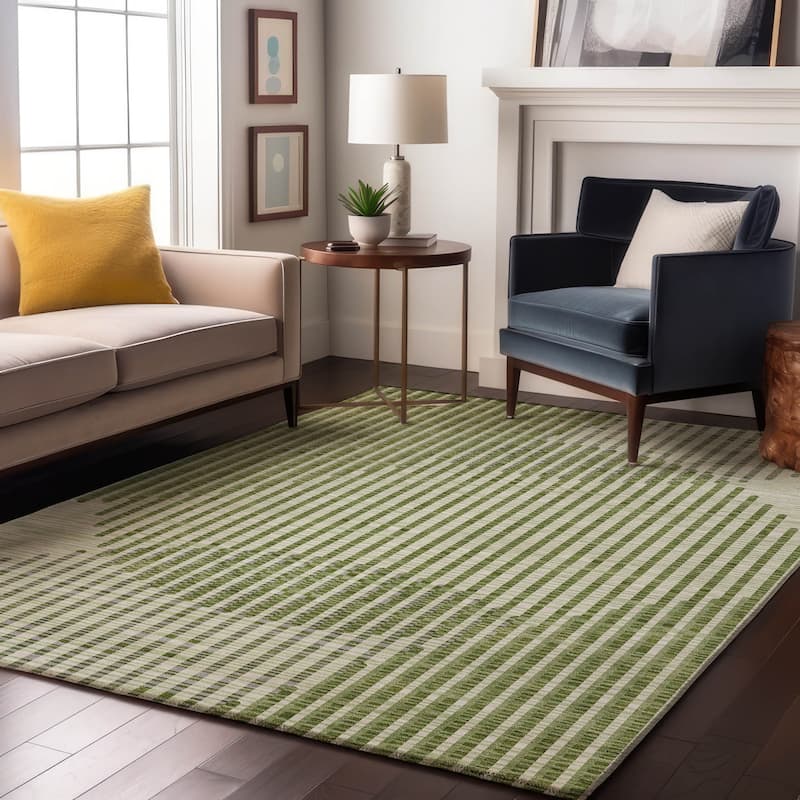 Premium Washable Super Soft Modern Allure Mayfield Rug - Green - 2'6" x 3'10"