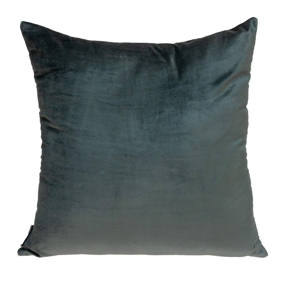 HomeRoots 20" Purple And Dark Gray Cotton Blend Throw Pillow