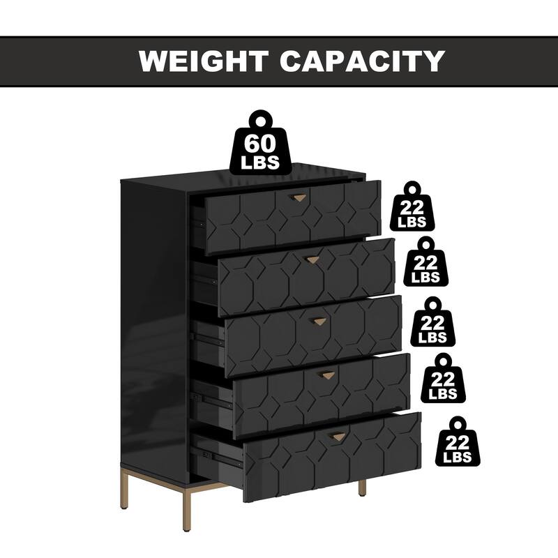 5 drawers cabinet