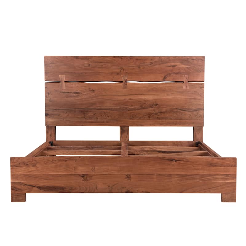 Sienna Live Edge Wood Panel Bed