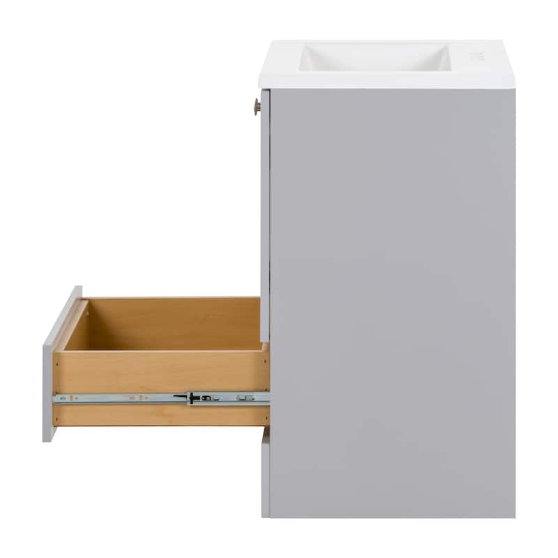 Spring Mill Cabinets Emlyn 24.5" Bathroom Vanity With Drawer and White Sink Top