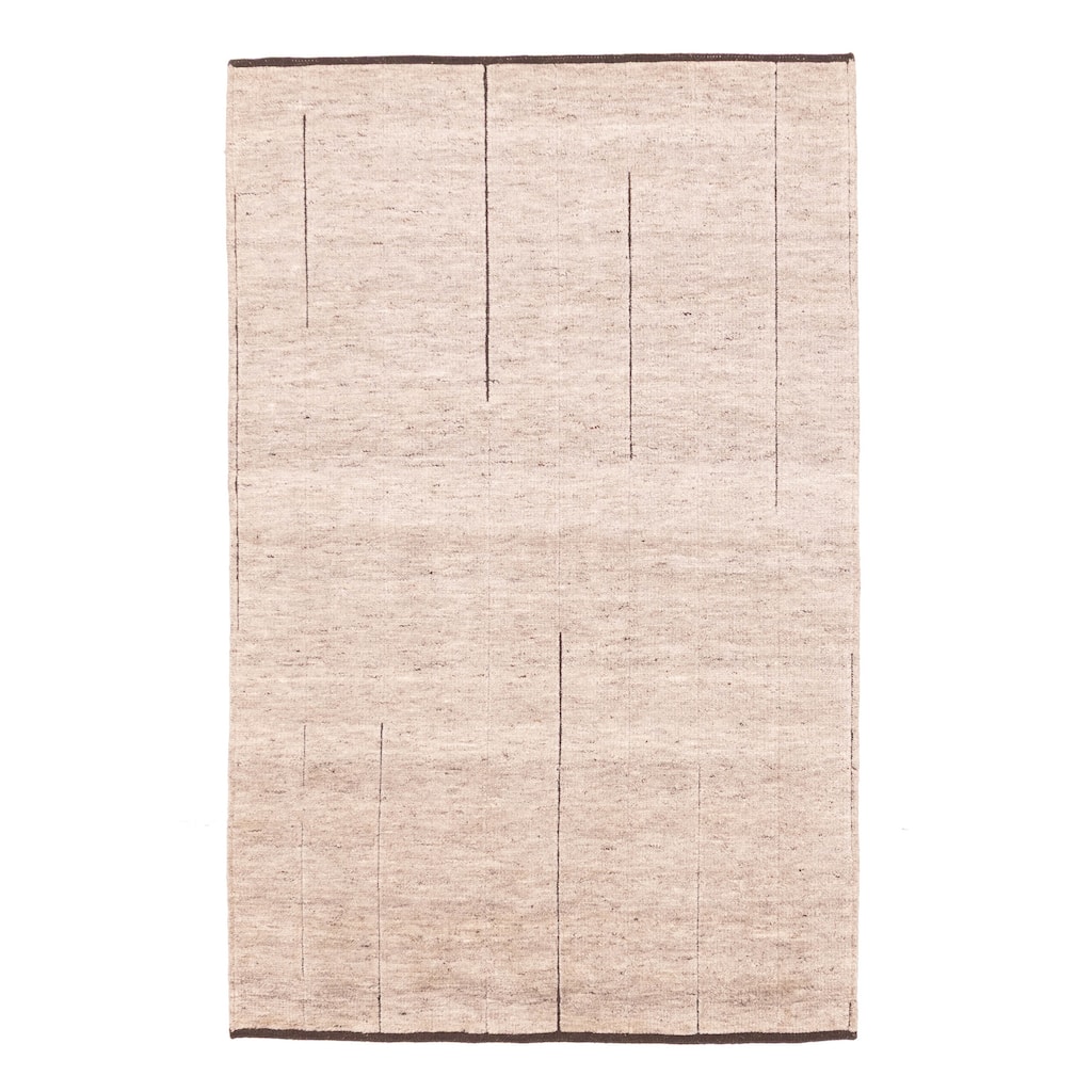 ECARPETGALLERY Hand-knotted Tangier Light Grey Wool Rug - 5'1 x 7'11