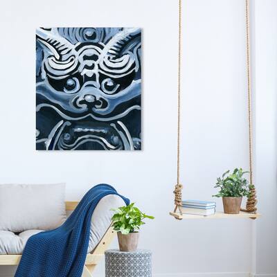 Oliver Gal 'The Face' Symbols and Objects Wall Art Canvas Print - Gray, White