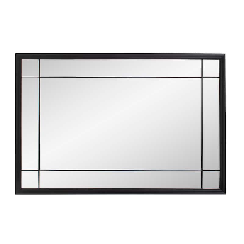 Allan Andrews Antique Brass Metal French Multi-Panel Framed Vantiy and Wall Mirror - 36"H x 24"W