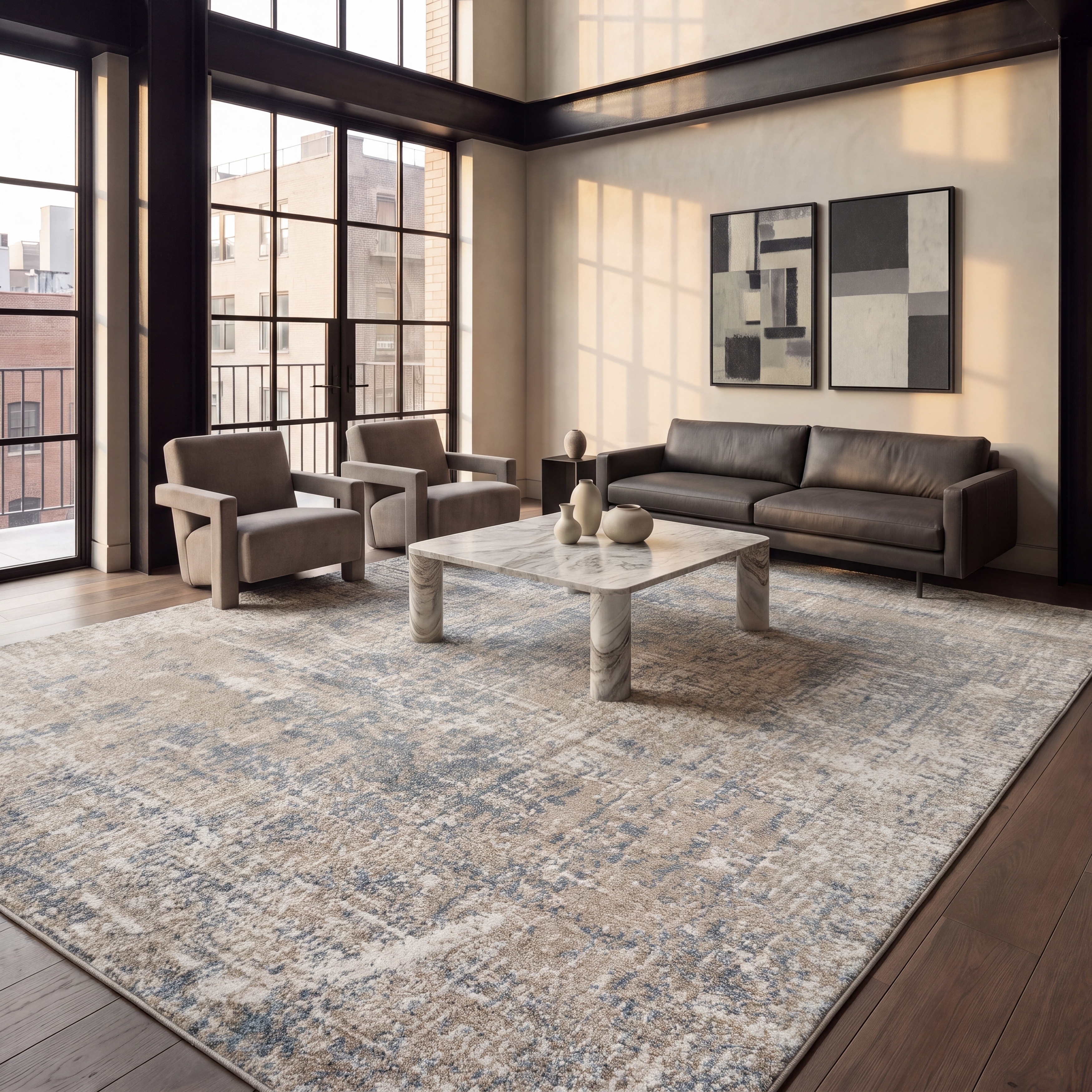 SAFAVIEH Adirondack Guillerma Modern Abstract Distressed Rug