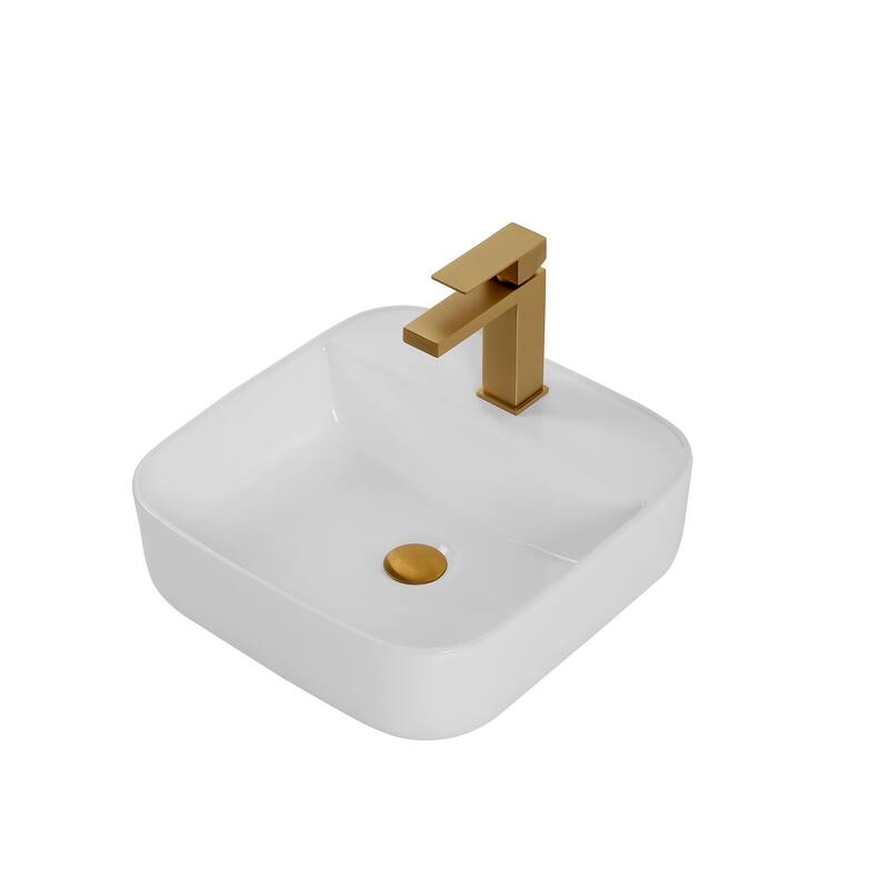 Square Countertop Ceramic Washbasin