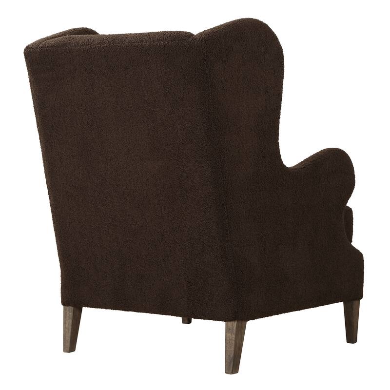 Uttermost Serpentine Brown Fabric Accent Chair - 40" H x 29.5" W x 34.5" D