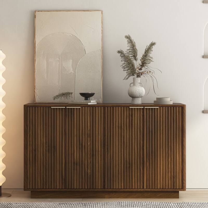 Modern Buffet Cabinet with Storage - Brown
