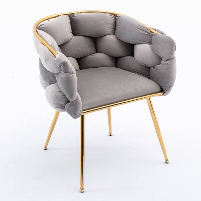 Velvet Accent Chair - Modern Single Seater for Bedroom, Dresser, or Lounge