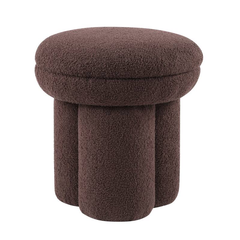 Furniture of America Ronan Modern 18-inch Mushroom Upholstered Ottoman
