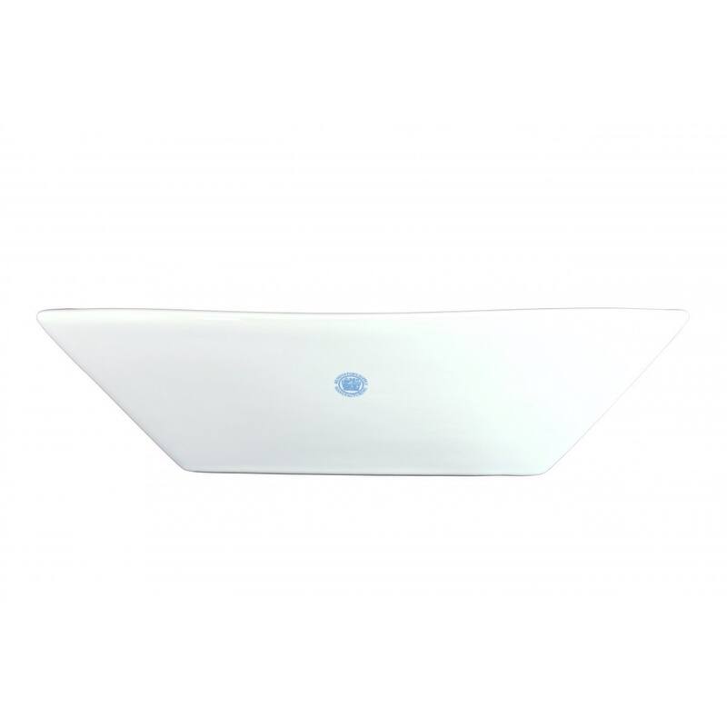 Castle Countertop Vessel Sink 16.5 in. White Ceramic Square Bathroom Sink (Set of 2) Renovators Supply - White