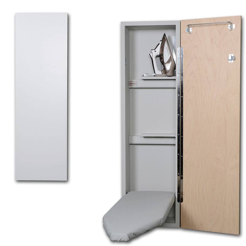 Iron-A-Way Ironing Center - 42" Built In Ironing Board With Storage -